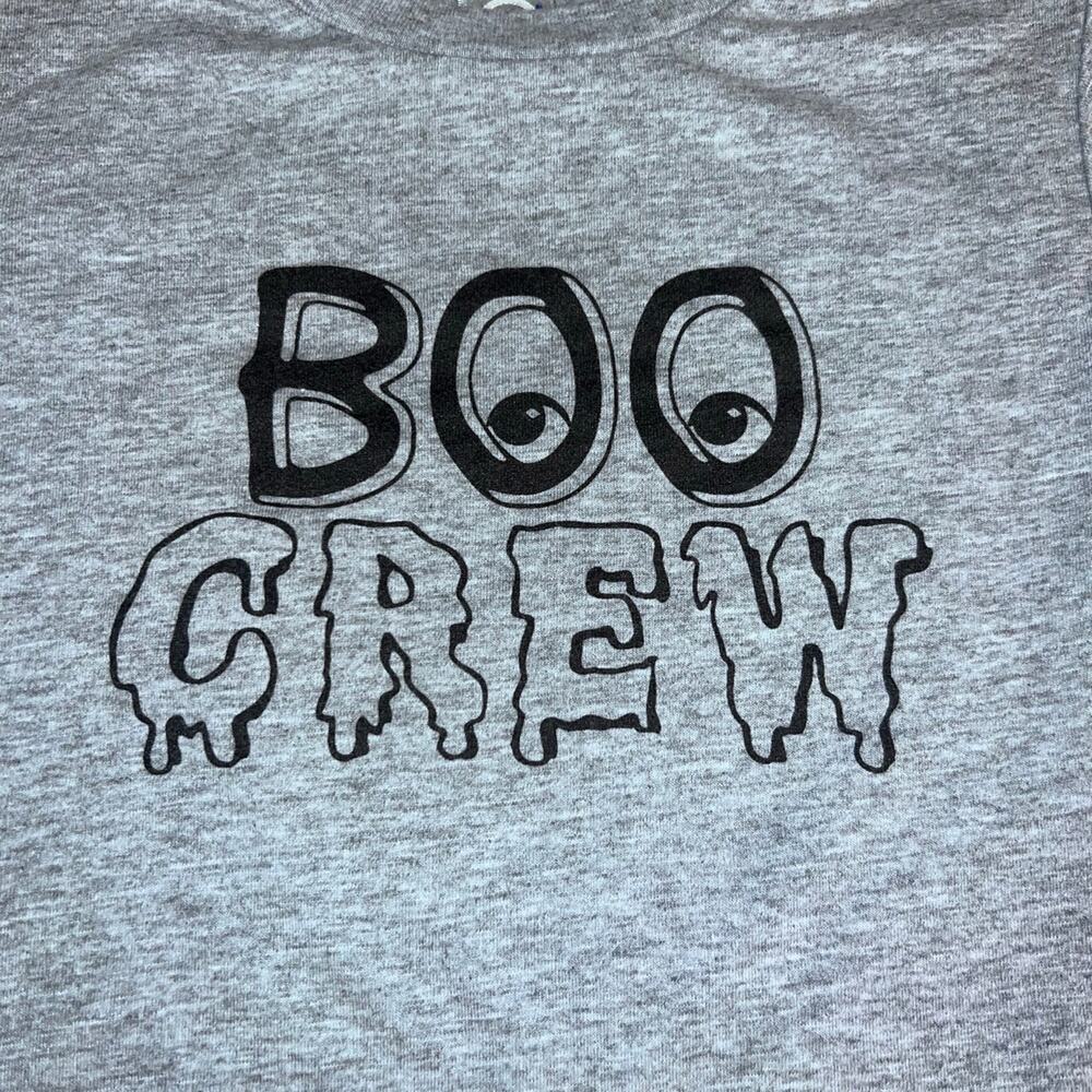 Halloween Boo Crew Kids Gray Cotton Tee Shirt - Size: 4T